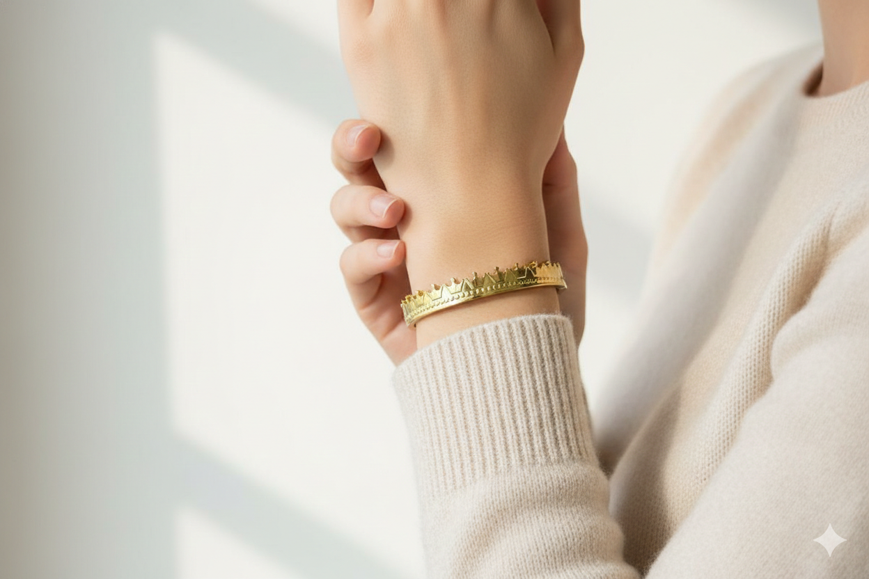 The Sovereign Crown Anti-Tarnish Bangle