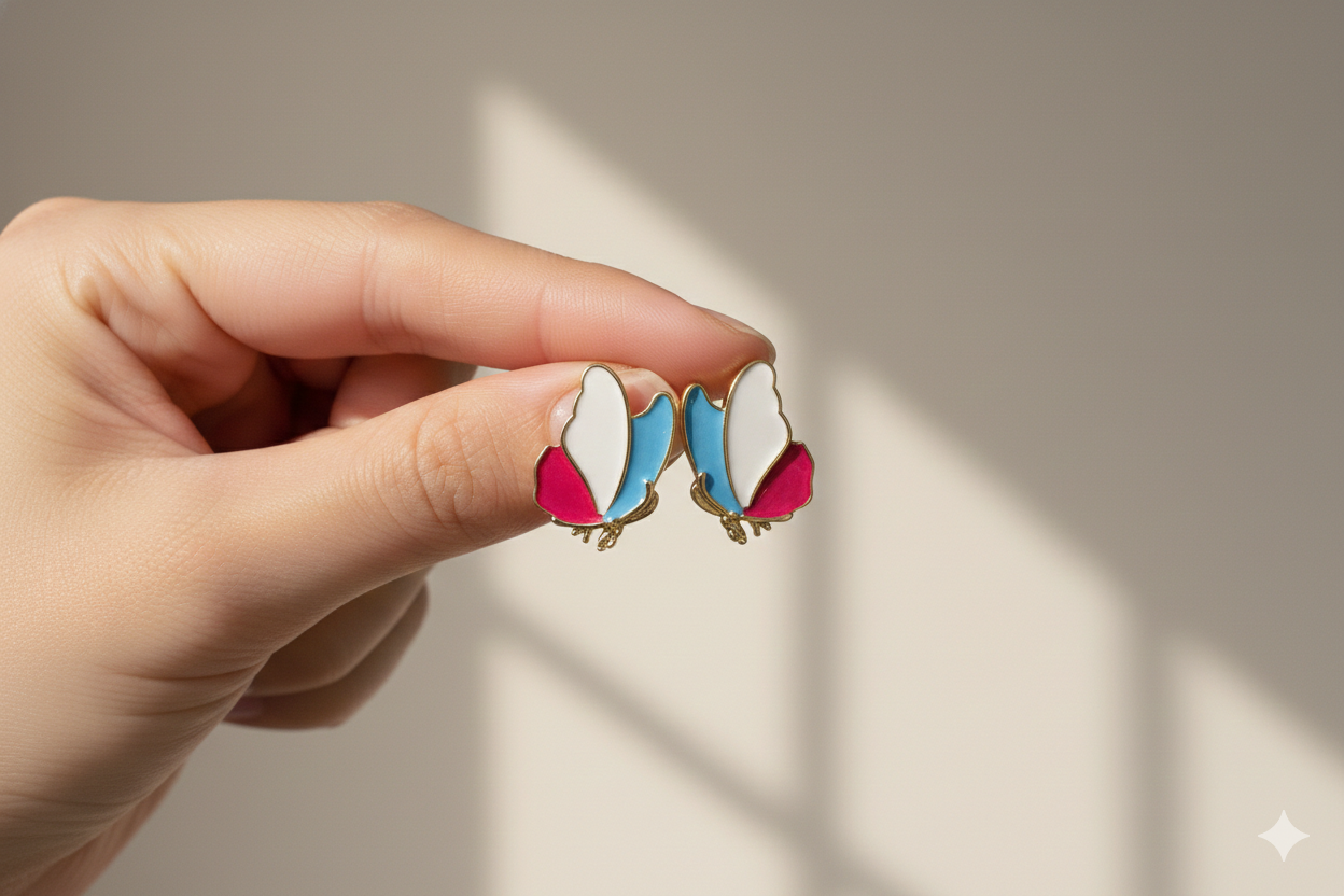 The Monarch Muse Enamel Studs